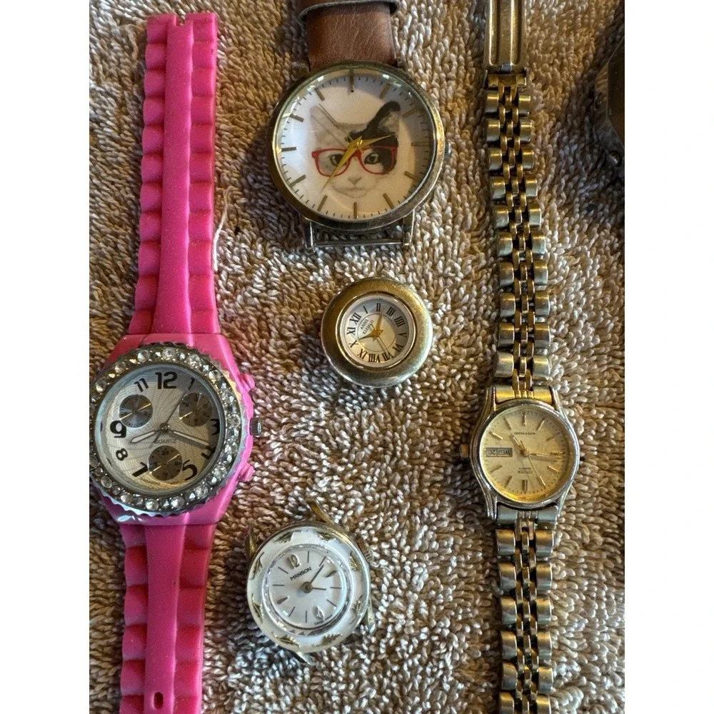 Mixed Watch Lot (10+) Parts/Repair – Citizen, Fashion, Vintage, Untested Bundle